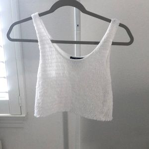 white ribbed tank top